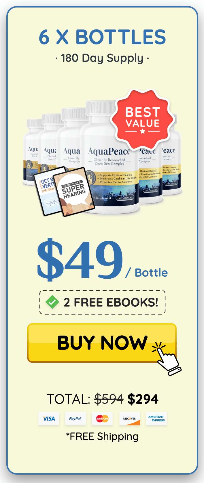 AquaPeace - 6 Bottles